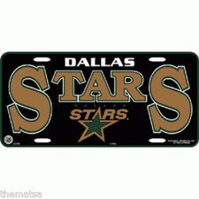 DALLAS STARS TEAM LOGO NHL HOCKEY LICENSE PLATE MADE IN USA