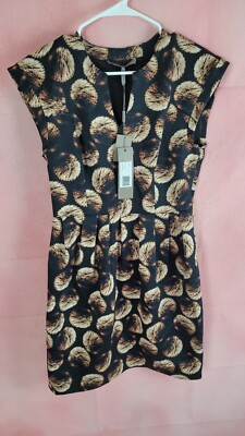 NWT Halston Heritage Midi Dress Size 6 Multicolor  Cocktail Work $395.09