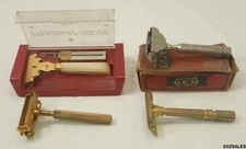 4 Vintage Razors - Eversharp Schick Injector, Valet, Gem Micromatic
