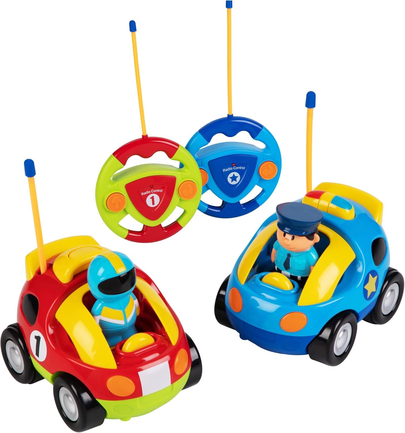 Toon Remote Control Car - 2-pack Police Car And Race Car Tod