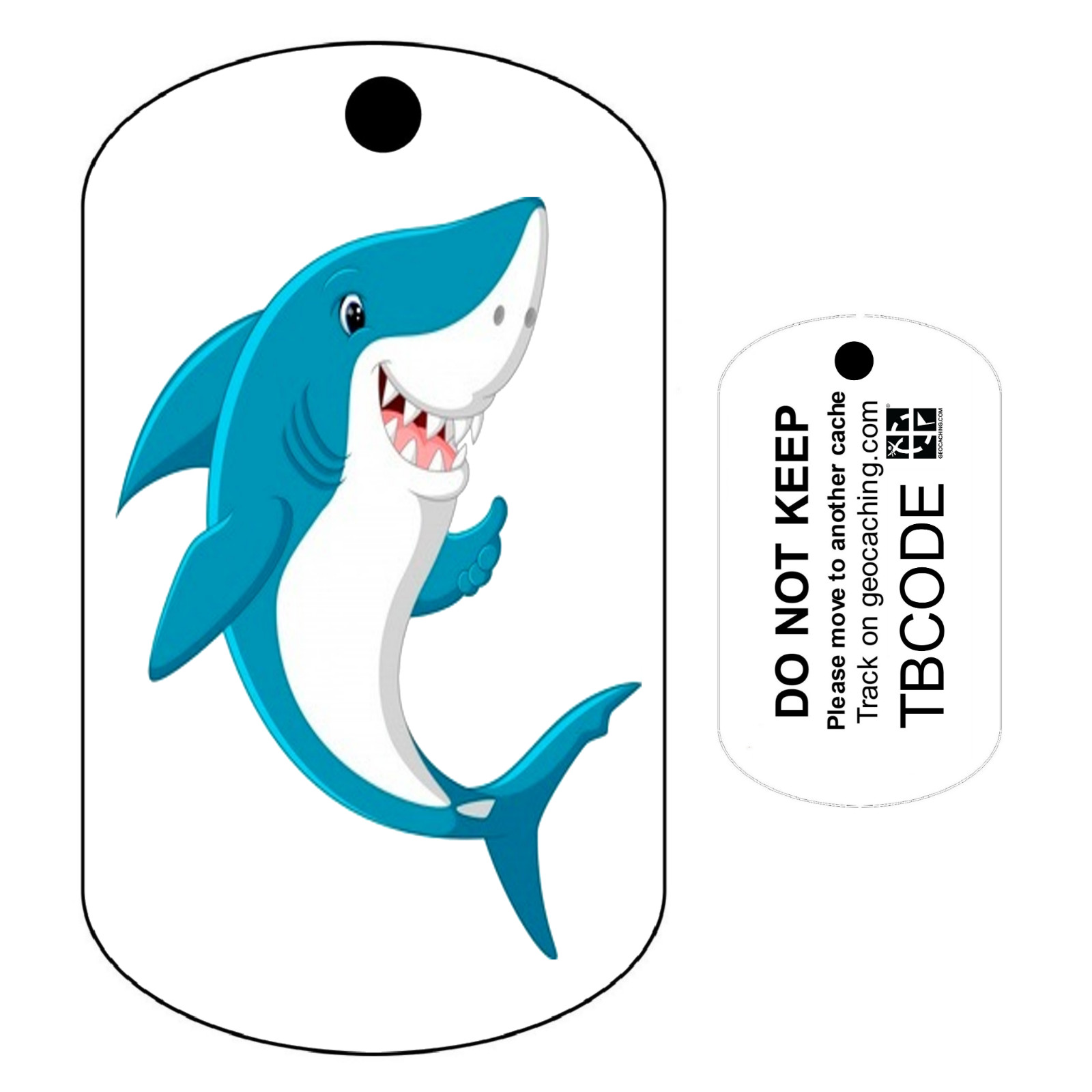 Shark Trackable Tag  (Travel Bug) For Geocaching - Trackable Tag - Unactivated