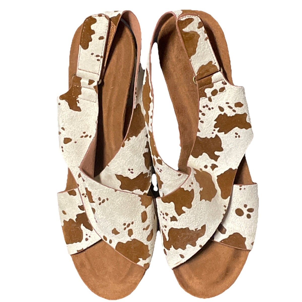 Western Cowhide Cowhide Wedges Bed Stu Women's Princess Cafe Latte