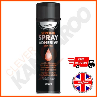 Bond it Spray Klebeteppich Vinylfliesen Stoff ULTRA starkes Industriespray