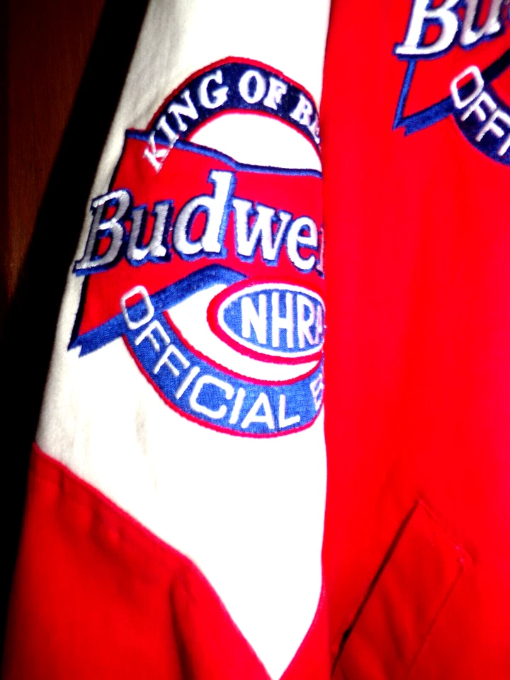Chaqueta NHRA Budweiser H3 Sportgear XL Winston Drag Racing Vintage 2 Foto 4 de 4