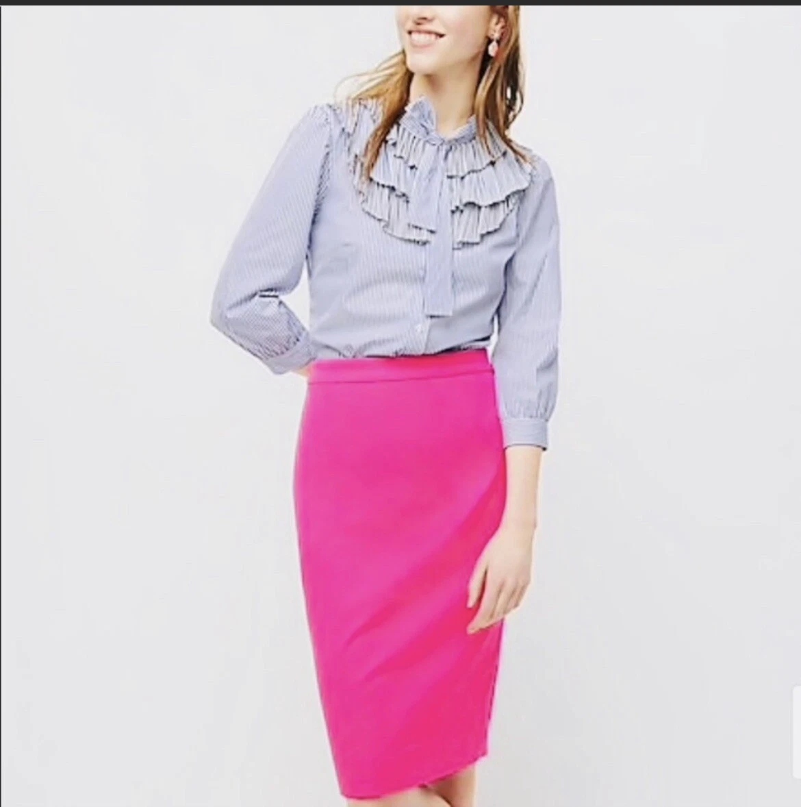 Bright pink pencil clearance skirt