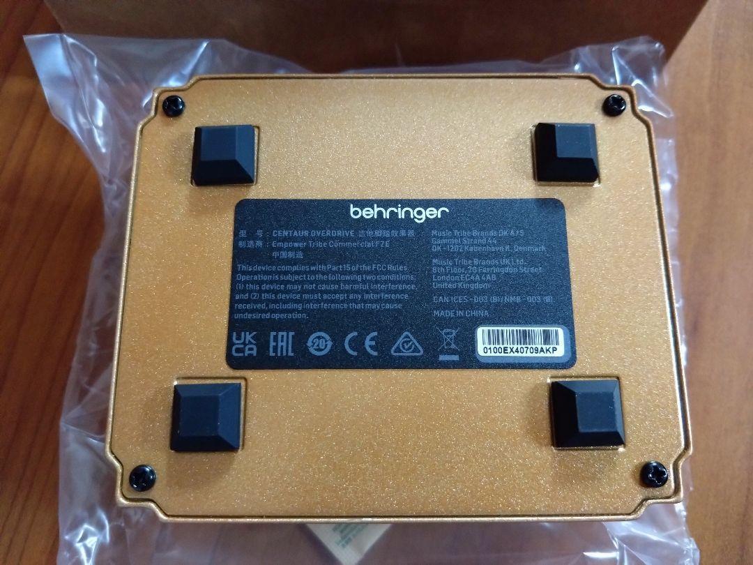 旧ロゴ 新品未使用品 BEHRINGER CENTAUR OVERDRIVE NEW Behringer CENTAUR Overdrive guitar Effect Pedal with box