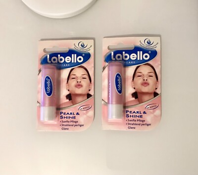 Labello Pearl and Shine Glanz Kussmund Lippenpflege 2er Set Sammler Rarität