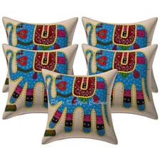 Cushion Cover Pillow Case Applique Ethnic Traditional Throw Decor Art Yoga