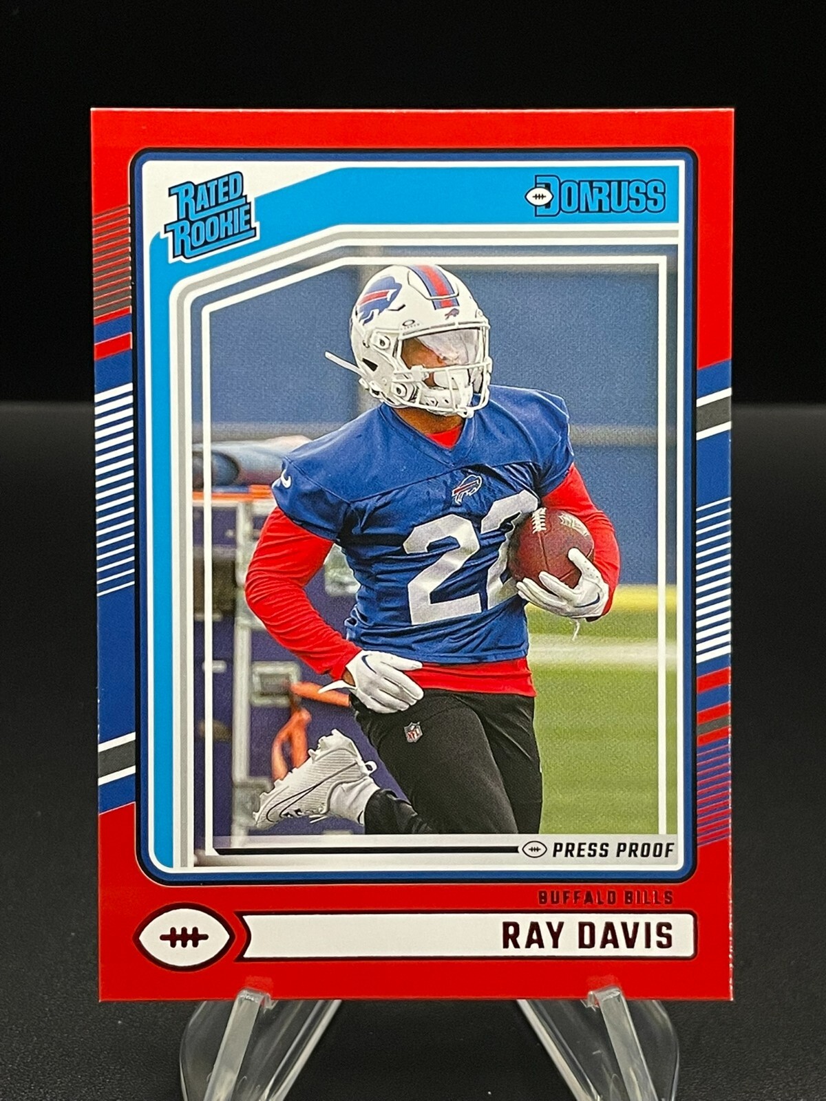 2024 Donruss Football - Ray Davis Rated Rookie RC - #316 RED PRESS PROOF MINT
