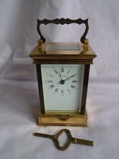 L'EPEE TIMEPIECE CARRIAGE CLOCK IN GOOD WORKING ORDER WITH KEY 
