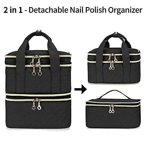Yarwo Detachable Nail Polish Organiser Holds 48 Bottles (15ml/0.5 fl.oz), 3 Świetna wartość, 100% nowy