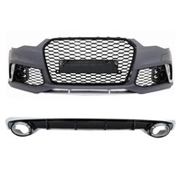 StoßStange Luftverteiler Auspuff FüR Audi A6 4G Facelift 15-18 RS6 Look