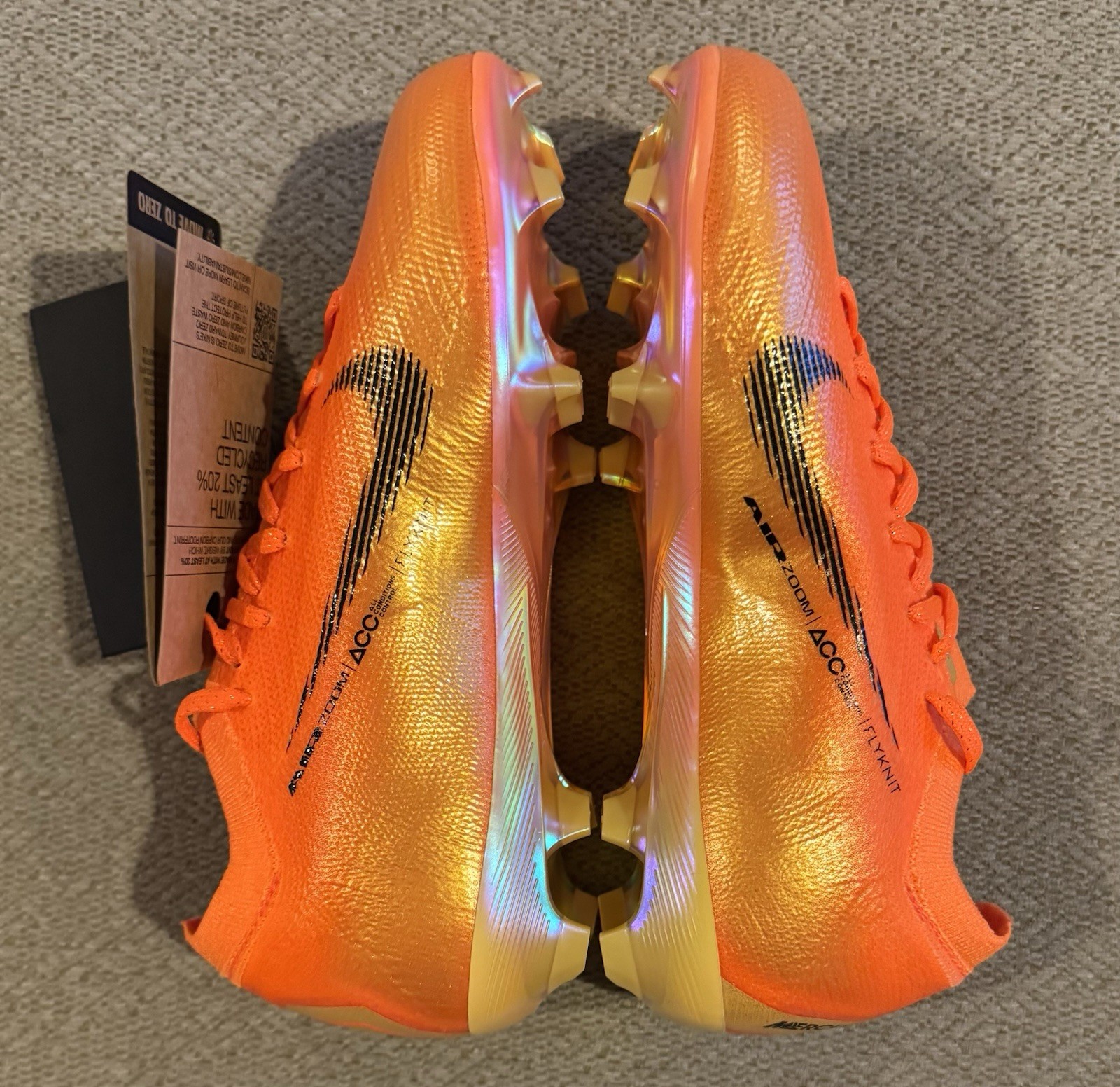 Nike Zoom Mercurial Vapor Pro 16 Deja Vu Orange Youth Size 2 2Y IO1556-800 image 9