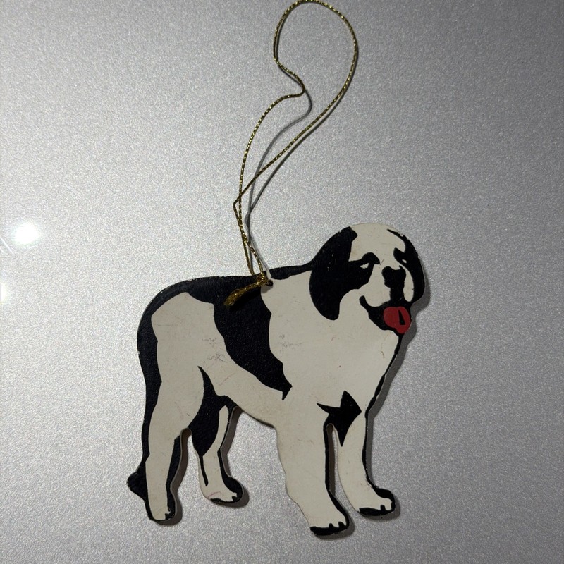 Vintage 1990’s Big Dogs Wooden Not Christmas Ornament Make It A Keychain Maybe