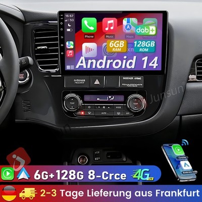 Für Mitsubishi Outlander 2012-2018 Android 14 Autoradio Navi 8-Kern 6+128G DAB+