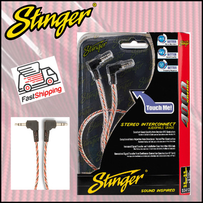 STINGER SI413 / 4000 Series TWISTED PAIR 3.5MM TO 3.5MM - 3 FT. CABLE  **NEW**