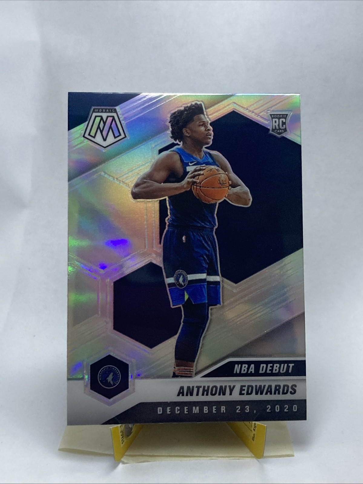 2020-21 Panini Mosaic NBA Debut Silver Prizm Anthony Edwards #261 Rookie RC