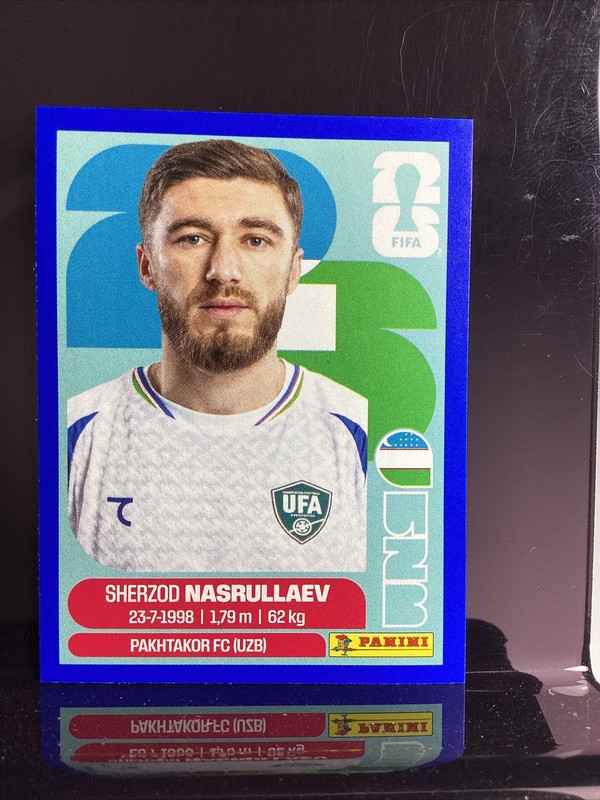 2026 Panini FIFA World Cup Sticker Sherzod Nasrullaev #UZB 4 - Blue Border