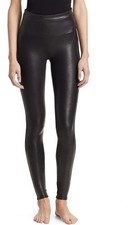 NEW NWT SPANX LADIES FAUX LEATHER Stretch Pants LEGGINGS BLACK Sz Small