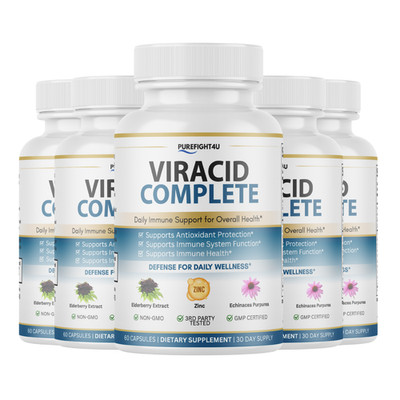 Viracid Complete Daily Immune Support for Overall Health-60 Capsules | 5 Bottles