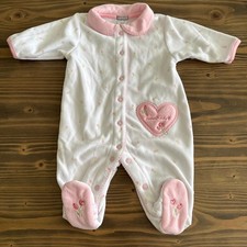 Vintage Carter's Footed Sleeper Baby Girl 3 Months Pink Floral Snap Front