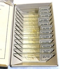Vintage Tasco slide set Silkworm 12PS15 microscope glass slides moth Specimen