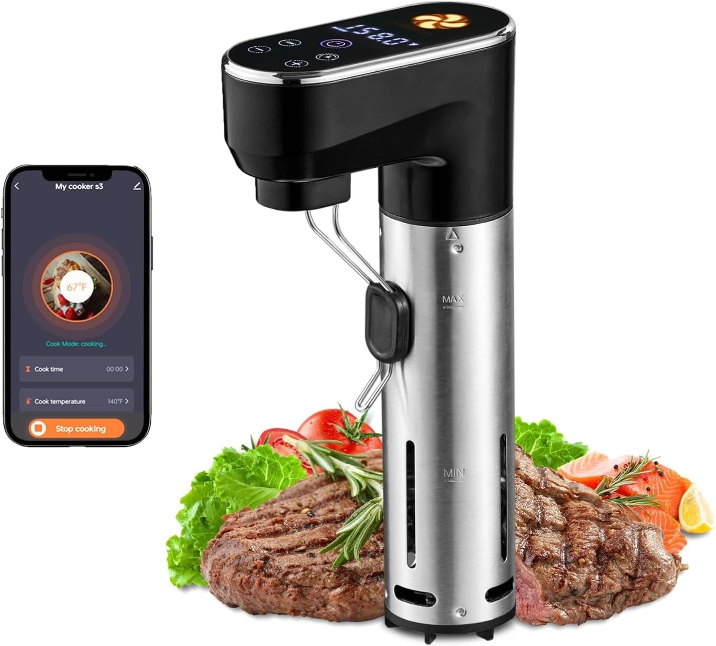 Outohome 1300W Sous Vide Cooker Machines, WIFI/APP, Precise Immersion Circulator
Opens in a new wind
