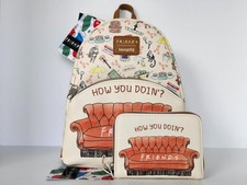 Loungefly Friends TV Show How You Doin' Couch Mini Backpack & Wallet Set Icons