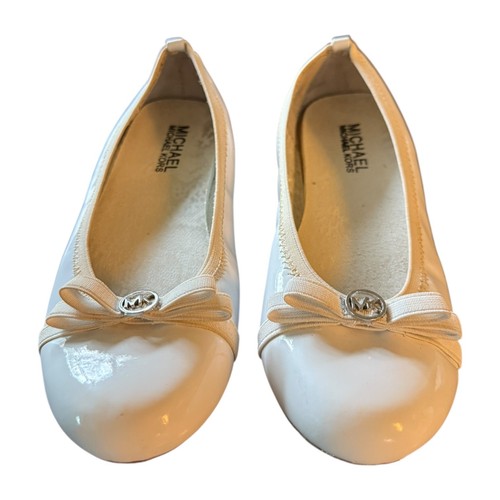 Michael Kors Rover Lux White Patent Leather Ballet Shoes Size 4 - Picture 3 of 10