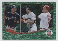 2013 Topps League Leaders Emerald Foil Ryan Braun Giancarlo Stanton #246 0y3