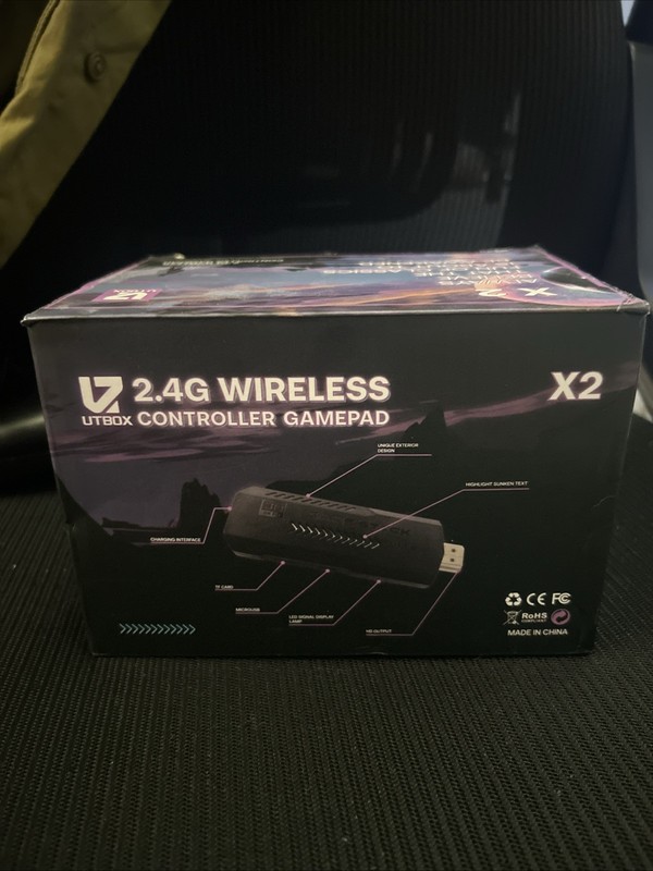 2.4G Wireless Retro Game Stick 64GB | 10k+ Games | 2 Controllers | Box