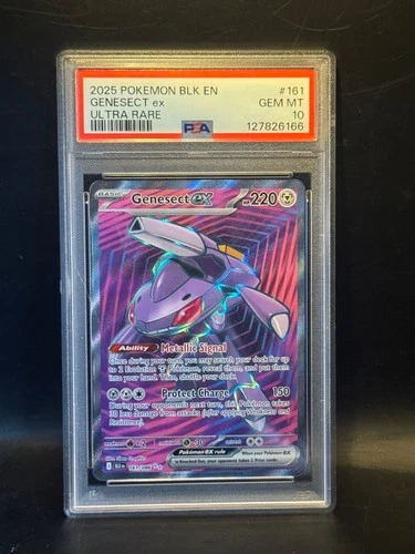 2025 POKEMON BLK EN-BLACK BOLT ULTRA RARE #161 GENESECT EX PSA 10