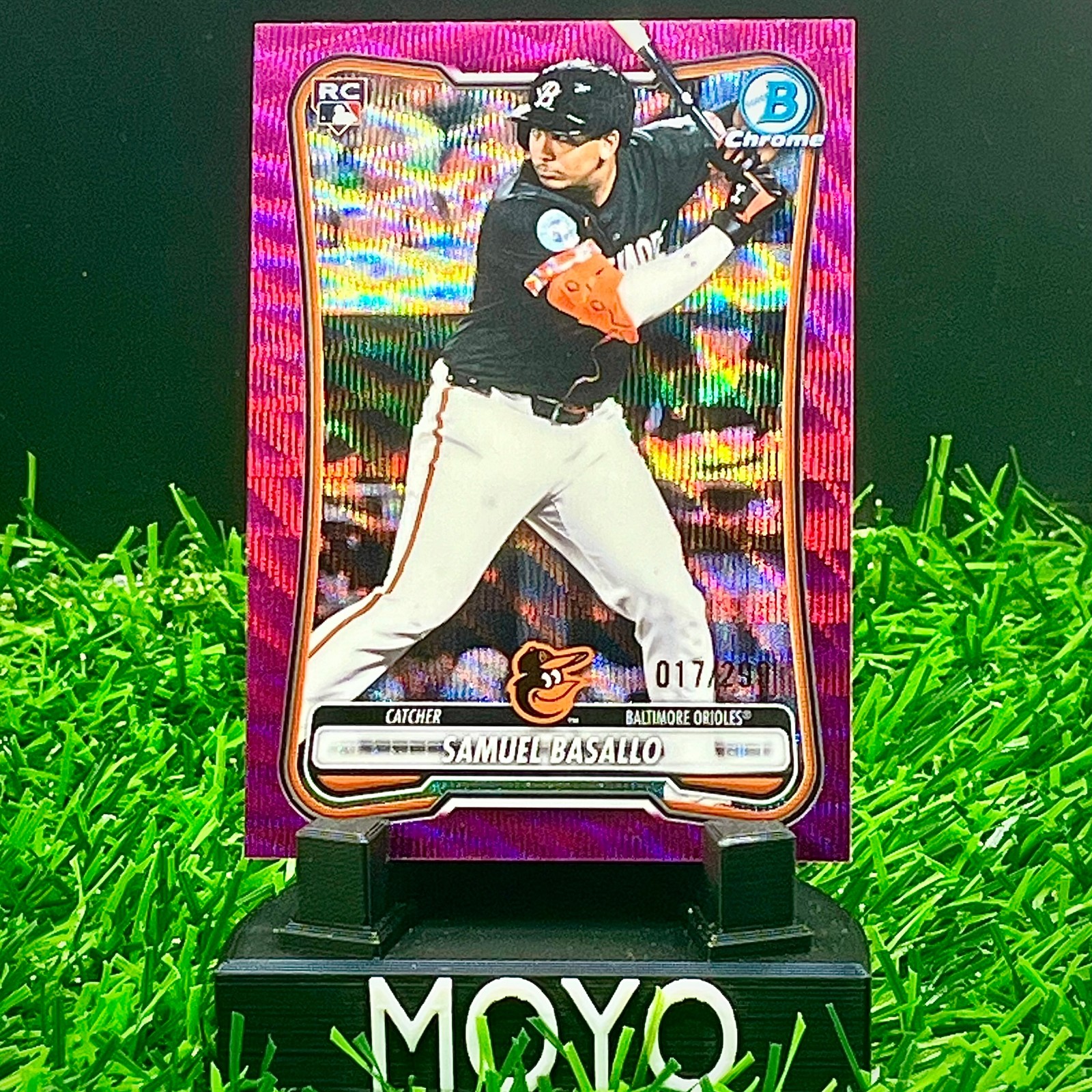 2026 Bowman Chrome Samuel Basallo Fuchsia Wave Refractor /299 Rookie Orioles RC