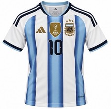 Adidas Argentina Lionel Messi #10 Youth Jersey M 11-12Y 152 World Champions 2022