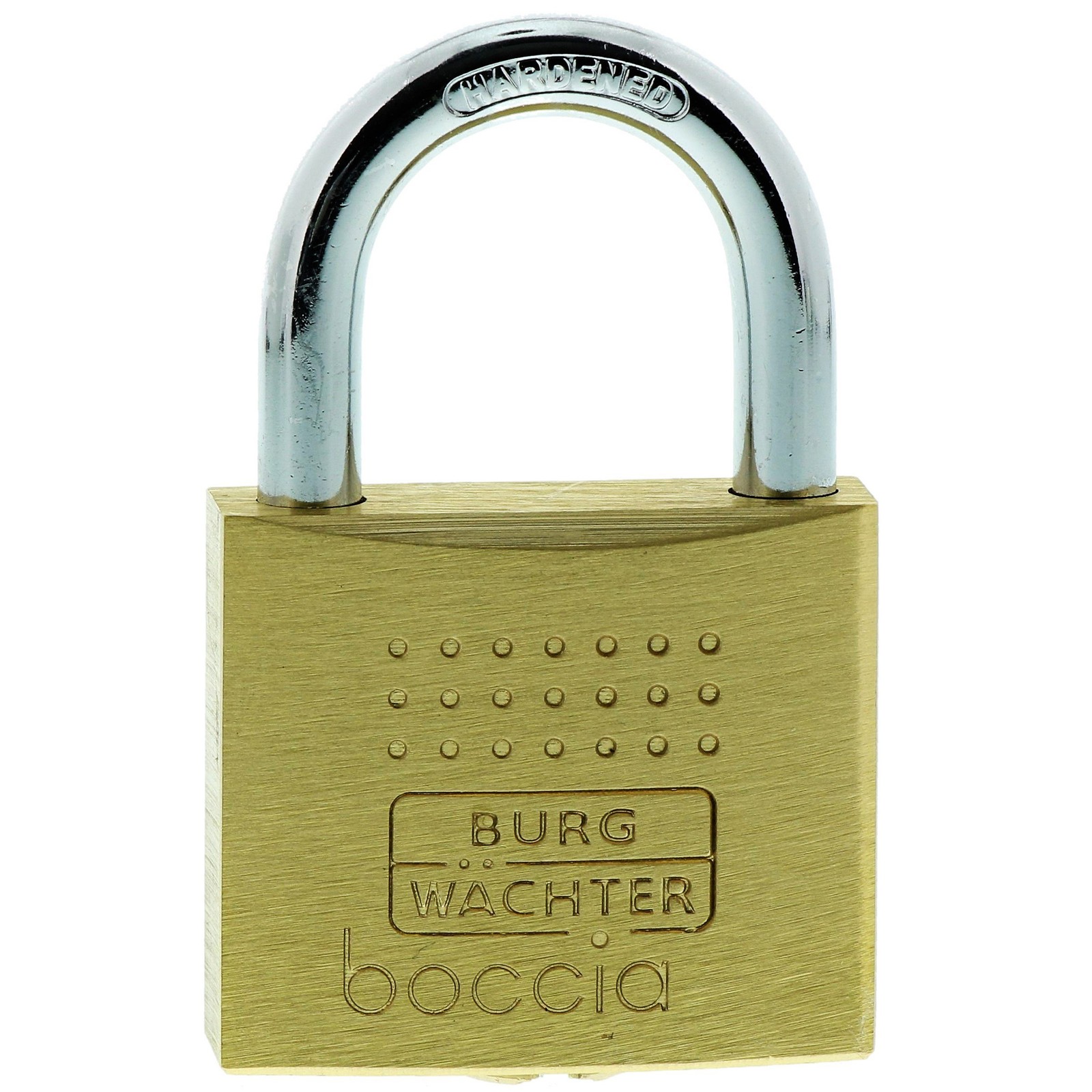 Cadenas à cylindre haute résistance Boccia 450 en acier chromé et laiton