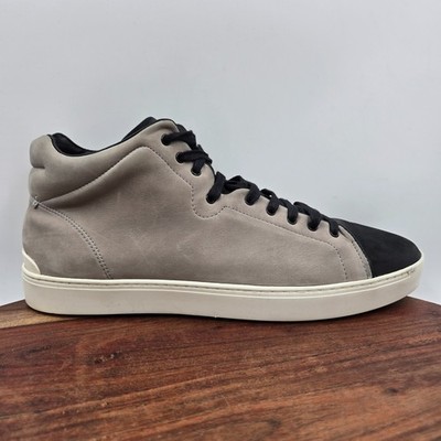 Rag & Bone Kent Shoes Men's 44 / 11 Gray Black Nubuck High Top Lace Up Sneakers
