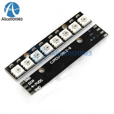 Black 8 Channel WS2812 5050 RGB 8 LEDs Light Strip Driver Board for   #iv