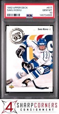 1992 UPPER DECK #617 SAKU KOIVU RC PSA 10