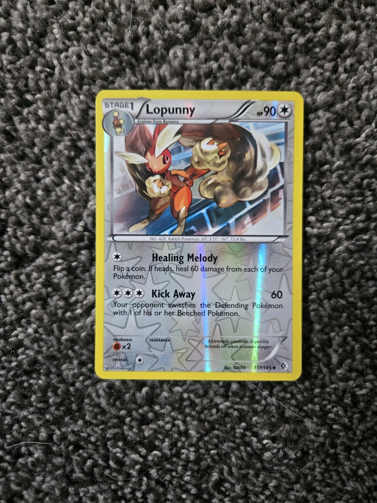 Pokémon Lopunny - Boundaries Crossed 117/149 - Reverse Holo NM