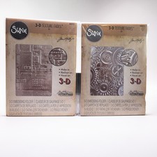 Sizzix 3-D Texture Fades Lot of 2 Foundry Mechanics Tim Holtz Steampunk NEW