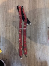 Vintage Braces Suspenders Burgundy Fly Fishing Pattern Brace Yourself