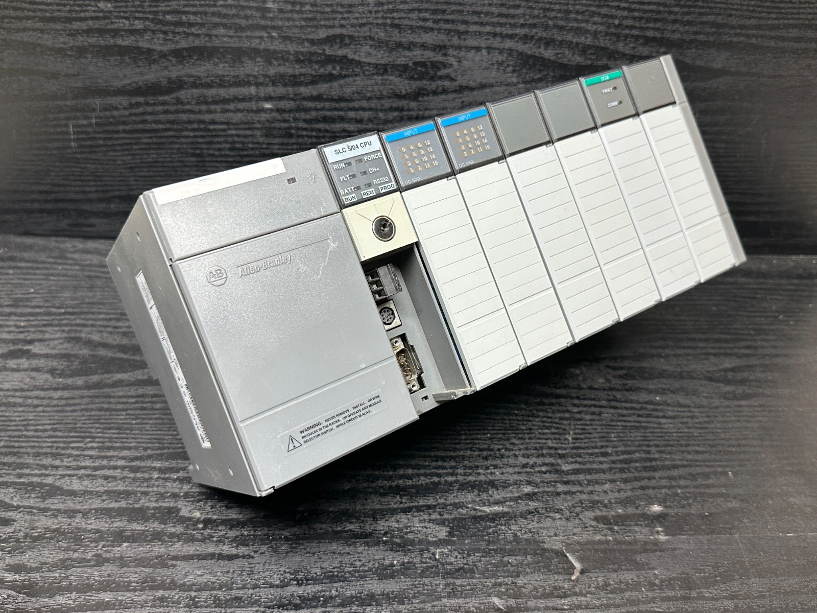 Allen Bradley 1747-L542 B P2 1746-A7 IB16 DCM SLC 500 CPU 7 Slot Loaded Rack