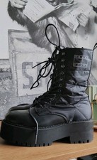 Tommy Jeans Padded Cleat Flatform Ankle Chunky Boots Black UK 5