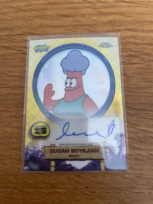 Topps SpongeBob Chrome 2025 No. SA-SB Susan Boyajian Voicing Mary Auto