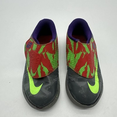 NIKE KD 6 VI  KEVIN DURANT  COOL-GRY/ELCTRIC/GREEN/RED (TODDLERS) SIZE 9C.