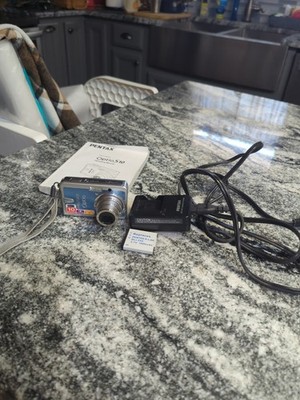 Pentax Optio S10 Digital Camera 10MP Blue- Please Read Description