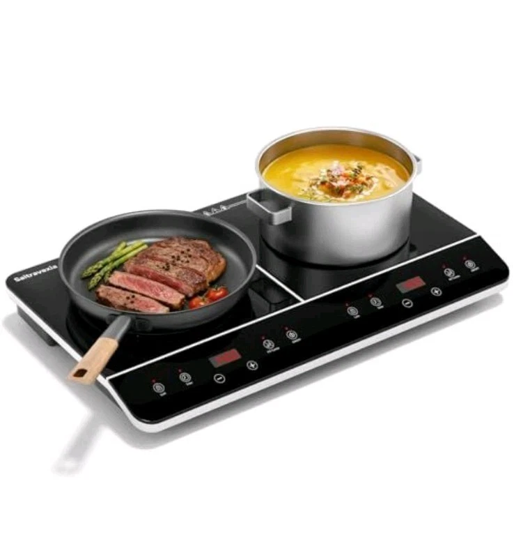 Double Induction Cooktop, Portable Electric Stove Cooker with 2 Burner, 1800W
Opens in a new window
