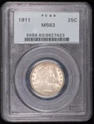 1911 P Quarter Dollars Barber or Liberty Head PCGS MS-63