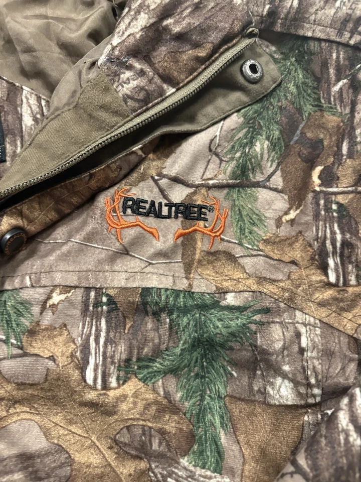 Real Tree XTRA Zip Up Hoodie Camo Jacket Long Sleeves Mens Large Realtree - Image 4 of 4