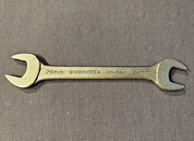 VINTAGE STANLEY WORKMASTER 86-641 24 x 26mm DOUBLE OPEN END WRENCH